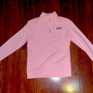 Pink vineyard vines quarter zip